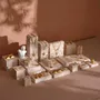 Jewelry - Yellow Travertine Jewelry Display Set with Gypsum Sculpture - WHISPERING WOODS
