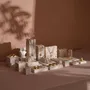 Jewelry - Yellow Travertine Jewelry Display Set with Gypsum Sculpture - WHISPERING WOODS