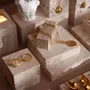 Jewelry - Yellow Travertine Jewelry Display Set with Gypsum Sculpture - WHISPERING WOODS