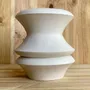 Pièces uniques - Vase sculptural et géométrique en porcelaine blanche - Palindrome A3L - CALLIGRAMME