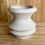 Pièces uniques - Vase sculptural et géométrique en porcelaine blanche - Palindrome A3L - CALLIGRAMME