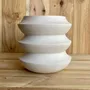 Pottery - Sculptural, geometric vase in white porcelain - Palindrome B4L - CALLIGRAMME