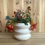 Pottery - Sculptural, geometric vase in white porcelain - Palindrome B4L - CALLIGRAMME