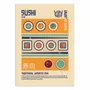 Poster - Art-Poster - Sushi Japanese Food Print - Retrodrome - WALL EDITIONS