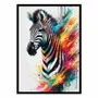 Poster - Art-Poster - Colorful Zebra - Andreas Magnusson - WALL EDITIONS