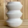 Sculptures, statuettes et miniatures - Vase sculptural et géométrique en porcelaine blanche - Palindrome B4S - CALLIGRAMME