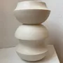 Vases - Vase sculptural et géométrique en porcelaine blanche - Palindrome B3S - CALLIGRAMME