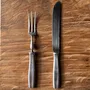 Cutlery set - Alfenide carving set consisting of a fork and a knife - OFFICE OBJETS