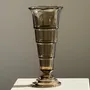 Vases - Art Deco flared vase in smoked molded glass with tiers H30 l13.5 - OFFICE OBJETS