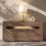 Chests of drawers - Walnut chest of drawers with interior lighting - ANGEL CERDÁ