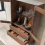 Buffets - Vitrine en noyer et marbre fibre de verre - ANGEL CERDÁ