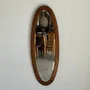 Miroirs - Miroir ovale vintage en chêne à glace biseautée H120 l43 P2 - OFFICE OBJETS