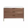 Chests of drawers - Walnut and fiberglass marble-effect dresser - ANGEL CERDÁ