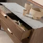 Chests of drawers - Walnut and fiberglass marble-effect dresser - ANGEL CERDÁ