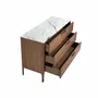 Chests of drawers - Walnut and fiberglass marble-effect dresser - ANGEL CERDÁ