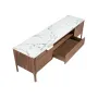 Sideboards - Fiberglass TV cabinet with marble and walnut effect - ANGEL CERDÁ