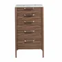Chests of drawers - Walnut chiffonier and marble imitation glass - ANGEL CERDÁ