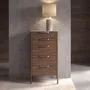Chests of drawers - Walnut chiffonier and marble imitation glass - ANGEL CERDÁ