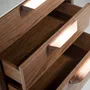 Chests of drawers - Walnut chiffonier and marble imitation glass - ANGEL CERDÁ