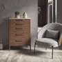 Chests of drawers - Walnut chiffonier and marble imitation glass - ANGEL CERDÁ