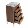 Chests of drawers - Walnut chiffonier and marble imitation glass - ANGEL CERDÁ