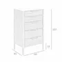 Chests of drawers - Walnut chiffonier and marble imitation glass - ANGEL CERDÁ