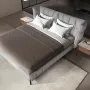 Night tables - Walnut and fiberglass bedside table with marble effect - ANGEL CERDÁ