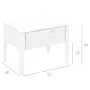 Night tables - Walnut and fiberglass bedside table with marble effect - ANGEL CERDÁ