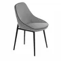 Chairs - Gray fabric Dining table chair with black piping - ANGEL CERDÁ