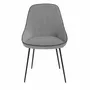 Chairs - Gray fabric Dining table chair with black piping - ANGEL CERDÁ