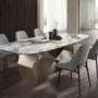 Chairs - Gray fabric Dining table chair with black piping - ANGEL CERDÁ