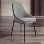 Chairs - Gray fabric Dining table chair with black piping - ANGEL CERDÁ