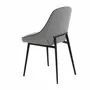 Chairs - Gray fabric Dining table chair with black piping - ANGEL CERDÁ