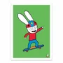 Affiches - Affiche - Simon SUper rabbit skating - Simon Super Rabbit - WALL EDITIONS