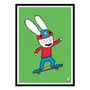 Affiches - Affiche - Simon SUper rabbit skating - Simon Super Rabbit - WALL EDITIONS