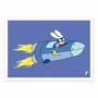 Affiches - Affiche - Super Rabbit Rocket - Simon Super Rabbit - WALL EDITIONS