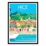 Poster - Art-Poster - Nice CÃ´te d'Azur - Raphael Delerue - WALL EDITIONS