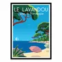 Poster - Art-Poster - Le Lavandou Plage de Pramousquier - Raphael Delerue - WALL EDITIONS