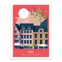 Poster - Art-Poster - Rouen Place du Vieux-Marché - Raphael Delerue - WALL EDITIONS