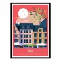 Poster - Art-Poster - Rouen Place du Vieux-Marché - Raphael Delerue - WALL EDITIONS