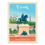 Poster - Art-Poster - Lyon Place Bellecour - Olahoop Travel Posters - WALL EDITIONS