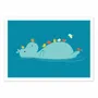 Affiches - Affiche - Floating Hippo - Jay Fleck - WALL EDITIONS