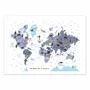 Poster - Art-Poster - Animal World Map - Alex Foster - WALL EDITIONS