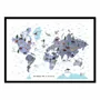 Poster - Art-Poster - Animal World Map - Alex Foster - WALL EDITIONS