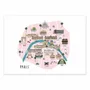 Poster - Art-Poster - Paris Map - Alex Foster - WALL EDITIONS