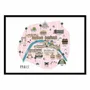 Poster - Art-Poster - Paris Map - Alex Foster - WALL EDITIONS