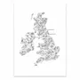 Poster - Art-Poster - UK Ireland Walking Map - Alex Foster - WALL EDITIONS