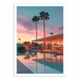 Poster - Art-Poster - California Sunset House Pool - Philippe Hugonnard - WALL EDITIONS