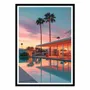 Poster - Art-Poster - California Sunset House Pool - Philippe Hugonnard - WALL EDITIONS