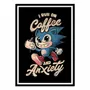 Poster - Art-Poster - I run on coffee and anxiety - Eduely - WALL EDITIONS